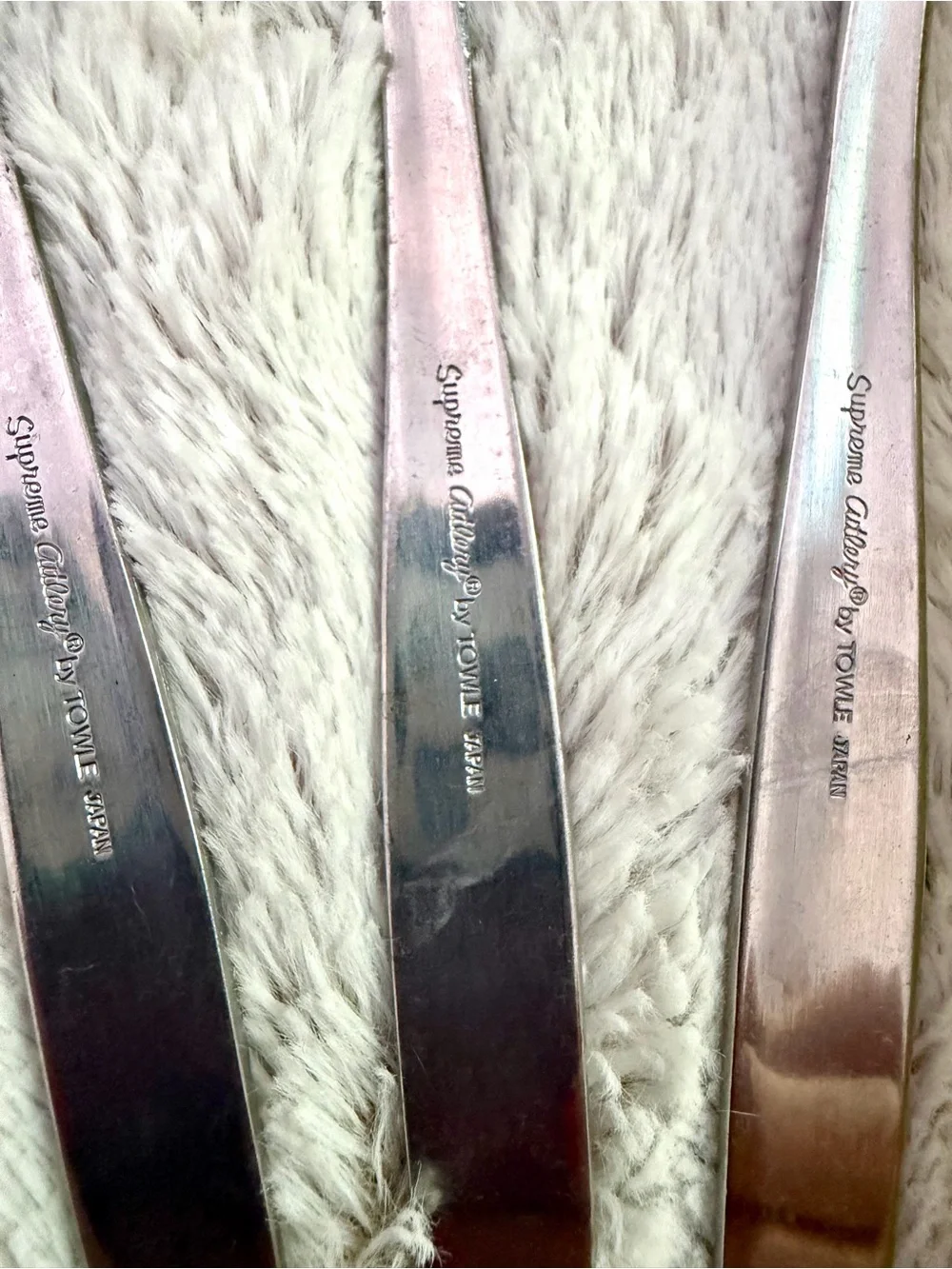 vintage mid-century modern Towle flatware pattern set of 7 with bonus spoon